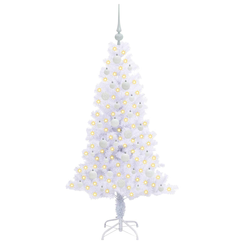 ギャラリービューアに画像をロードする, Vidaxl kunstkerstboom met 150 led wit 150 cm pvc en staal
