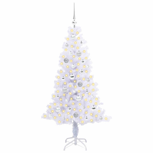 Vidaxl kunstkerstboom met 150 led wit 150 cm pvc en staal