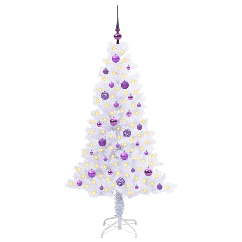 ギャラリービューアに画像をロードする, Vidaxl kunstkerstboom met 150 led wit 150 cm pvc en staal
