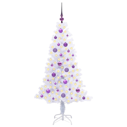 Vidaxl kunstkerstboom met 150 led wit 150 cm pvc en staal