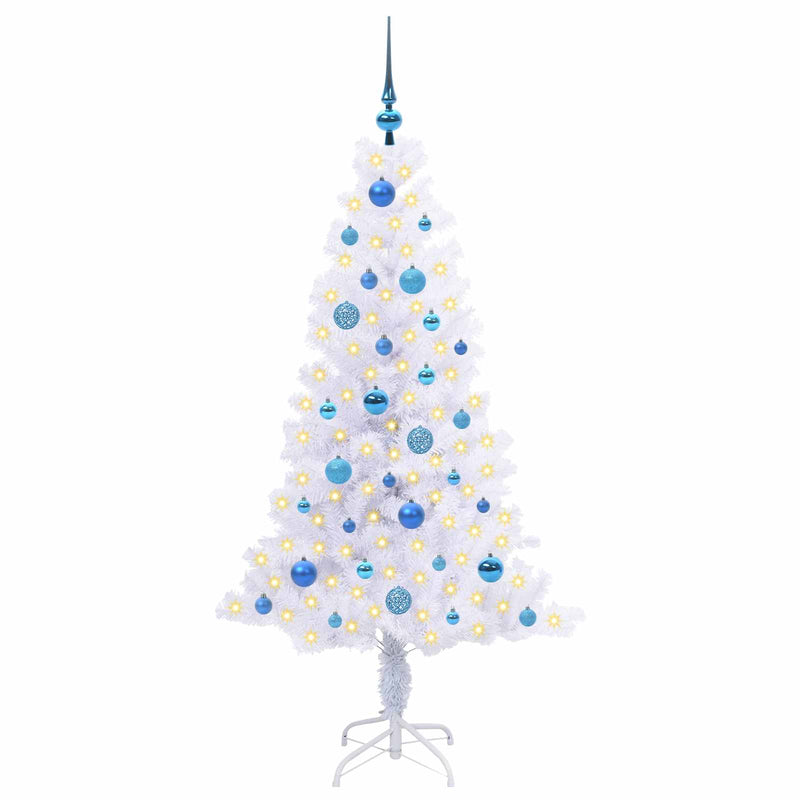 ギャラリービューアに画像をロードする, Vidaxl kunstkerstboom met 150 led wit 150 cm pvc en staal
