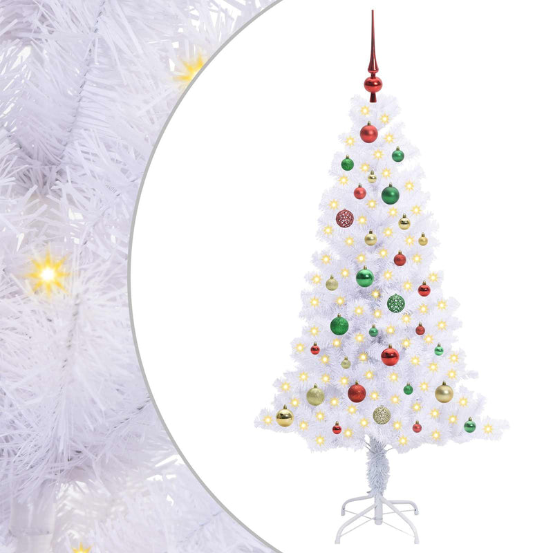 ギャラリービューアに画像をロードする, Vidaxl kunstkerstboom met 150 led wit 150 cm pvc en staal
