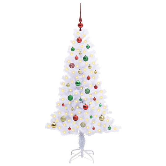Vidaxl kunstkerstboom met 150 led wit 150 cm pvc en staal