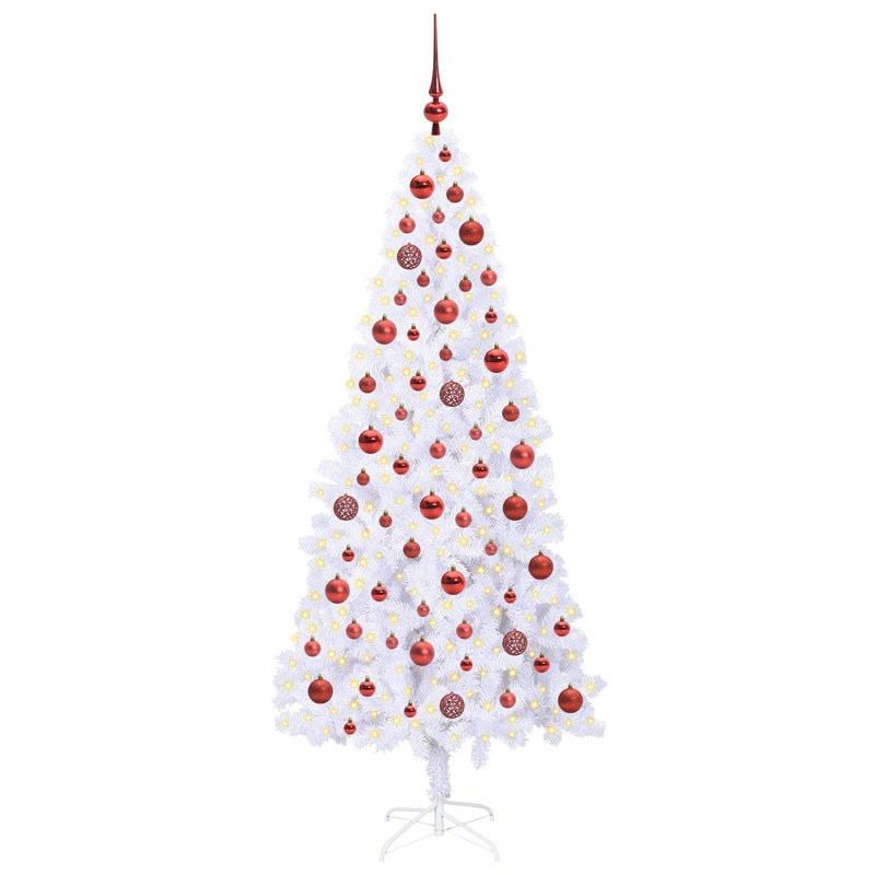 ギャラリービューアに画像をロードする, Vidaxl kunstkerstboom met 300 led wit 180 cm pvc en staal
