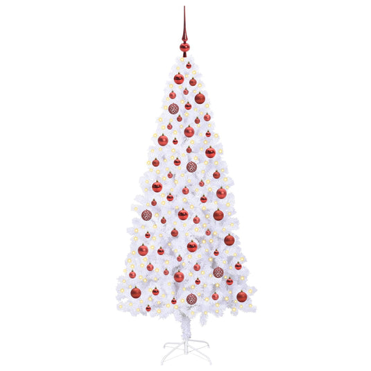 Vidaxl kunstkerstboom met 300 led wit 180 cm pvc en staal