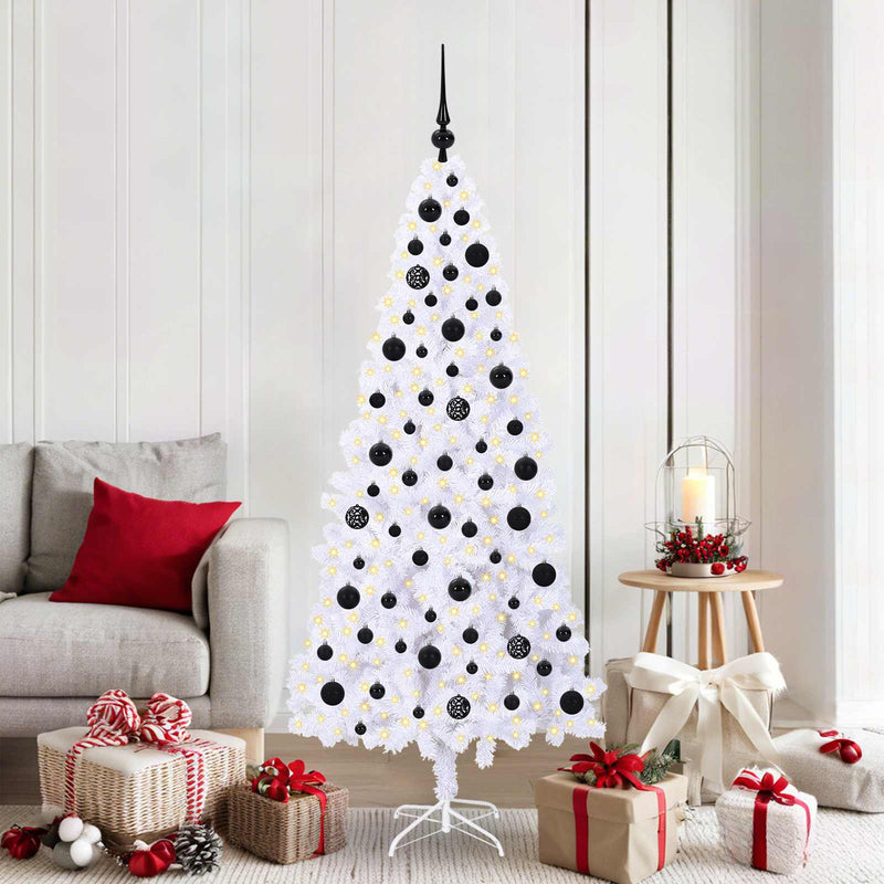 ギャラリービューアに画像をロードする, Vidaxl kunstkerstboom met 300 led wit 180 cm pvc en staal
