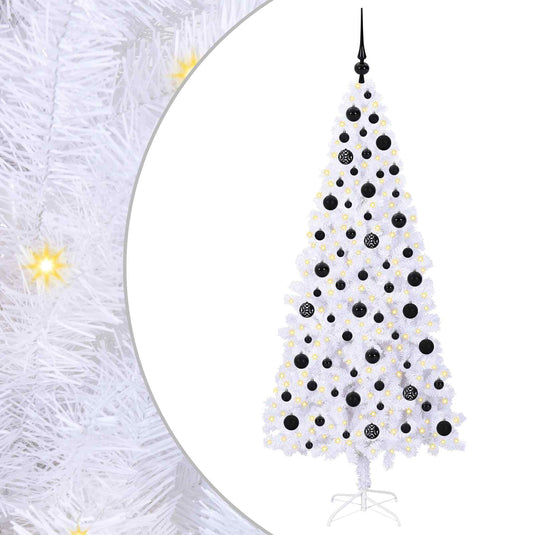 Vidaxl kunstkerstboom met 300 led wit 180 cm pvc en staal