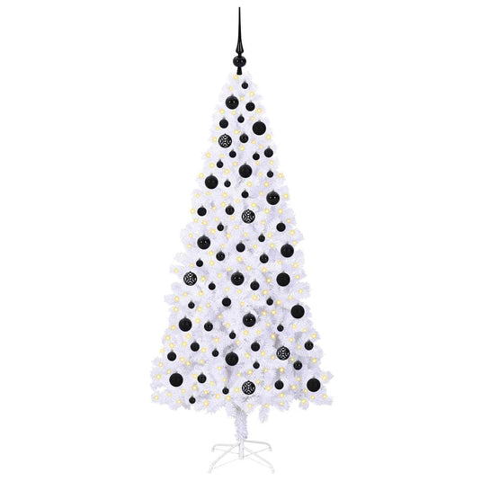 Vidaxl kunstkerstboom met 300 led wit 180 cm pvc en staal