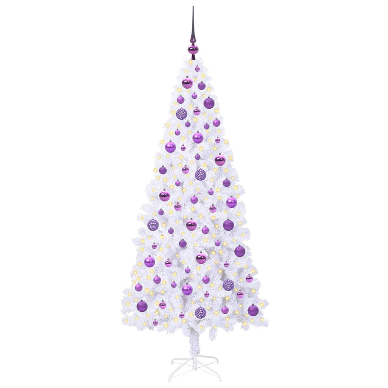 ギャラリービューアに画像をロードする, Vidaxl kunstkerstboom met 300 led wit 180 cm pvc en staal
