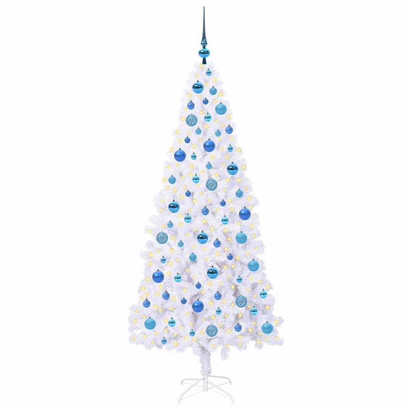 Afbeelding laden in galerijviewer, Vidaxl kunstkerstboom met 300 led wit 180 cm pvc en staal
