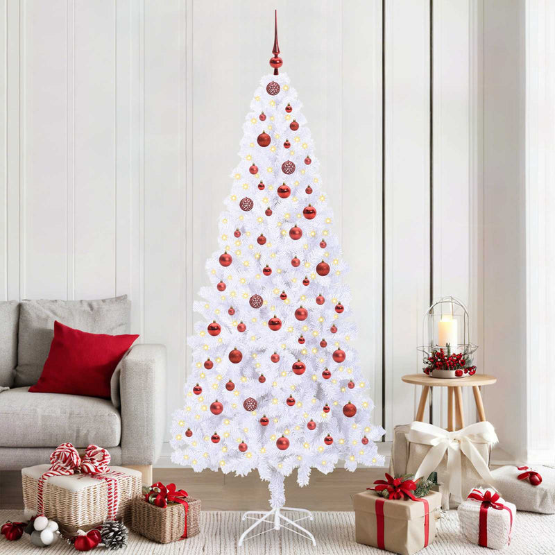 ギャラリービューアに画像をロードする, Vidaxl kunstkerstboom met 300 led wit 210 cm pvc en staal
