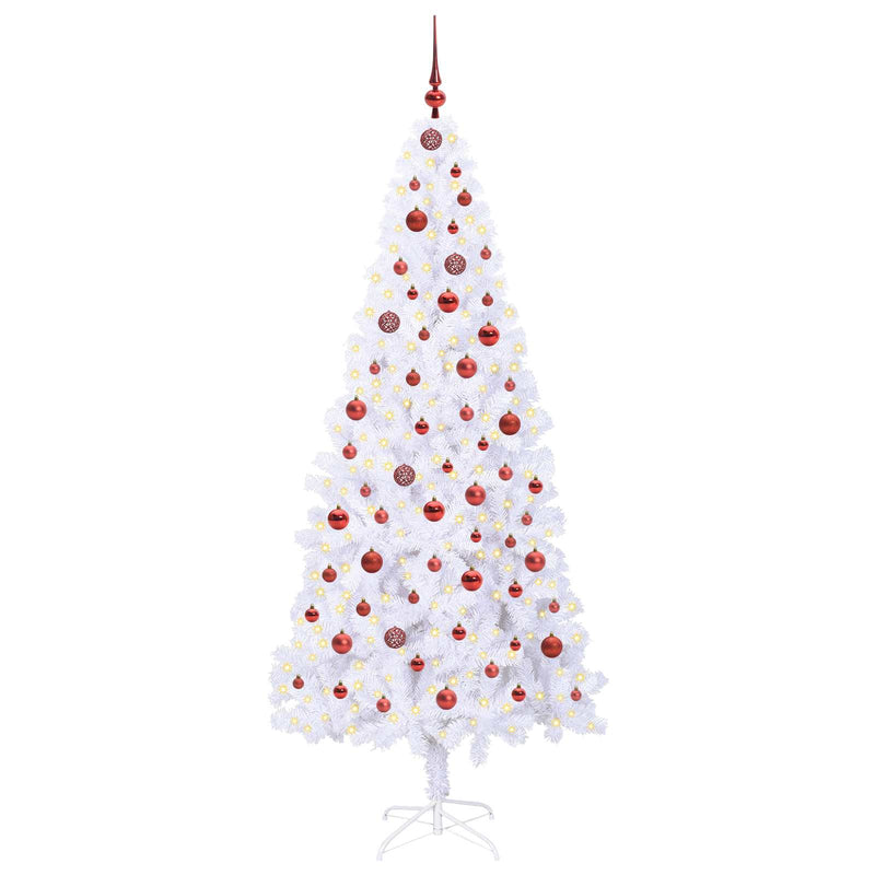 ギャラリービューアに画像をロードする, Vidaxl kunstkerstboom met 300 led wit 210 cm pvc en staal
