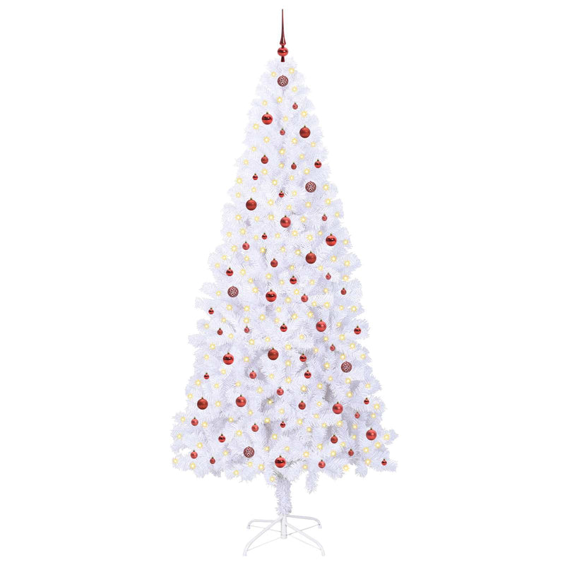 Chargez l'image dans la visionneuse de la galerie, Vidaxl kunstkerstboom met 300 led wit 240 cm pvc en staal
