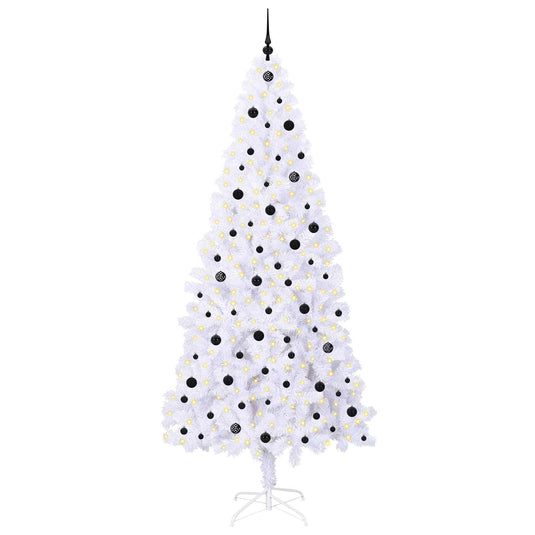 Vidaxl kunstkerstboom met 300 led wit 240 cm pvc en staal