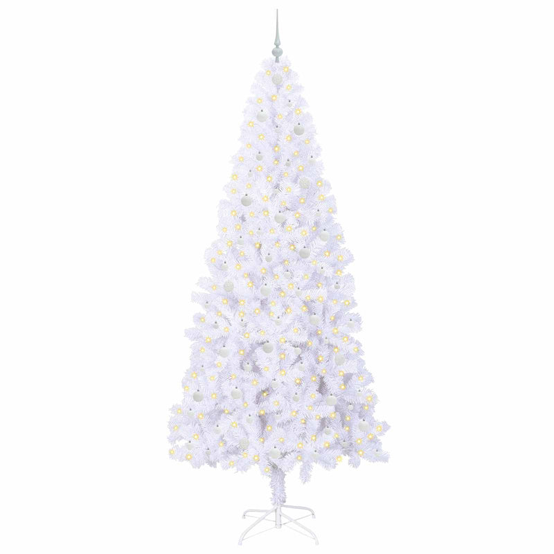 Afbeelding laden in galerijviewer, Vidaxl kunstkerstboom met 300 led wit 240 cm pvc en staal
