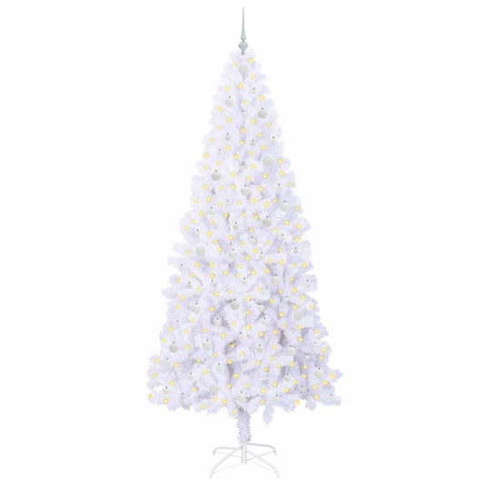 Vidaxl kunstkerstboom met 300 led wit 240 cm pvc en staal