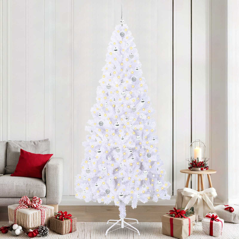 Afbeelding laden in galerijviewer, Vidaxl kunstkerstboom met 300 led wit 240 cm pvc en staal
