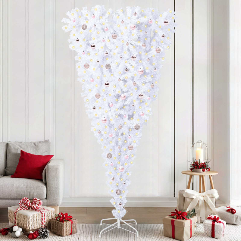 Afbeelding laden in galerijviewer, Vidaxl kunstkerstboom met 300 led wit 240 cm pvc en staal
