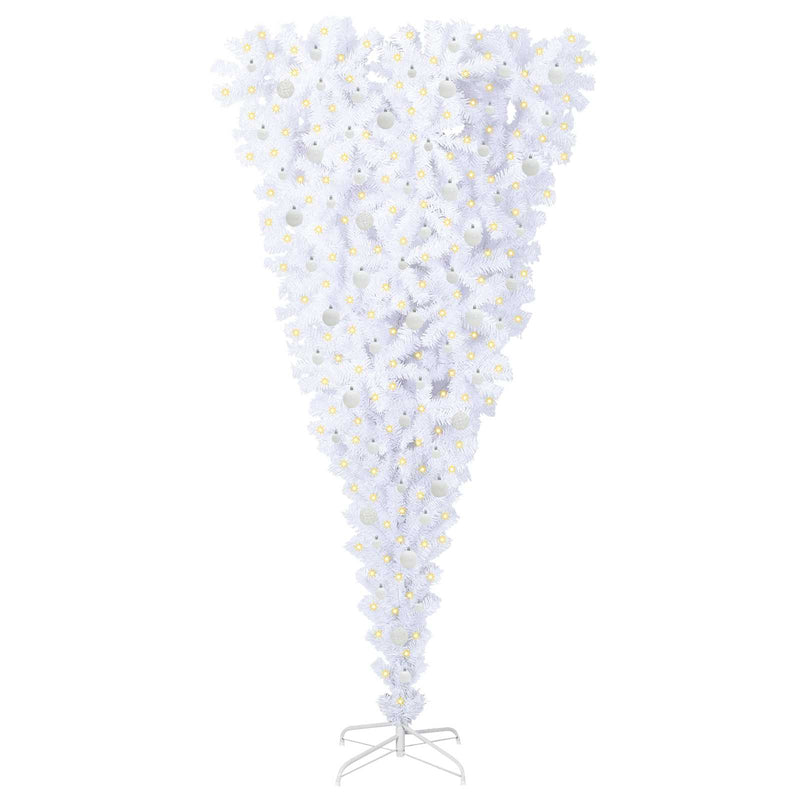 Afbeelding laden in galerijviewer, Vidaxl kunstkerstboom met 300 led wit 240 cm pvc en staal
