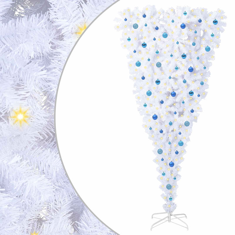 ギャラリービューアに画像をロードする, Vidaxl kunstkerstboom met 300 led wit 240 cm pvc en staal

