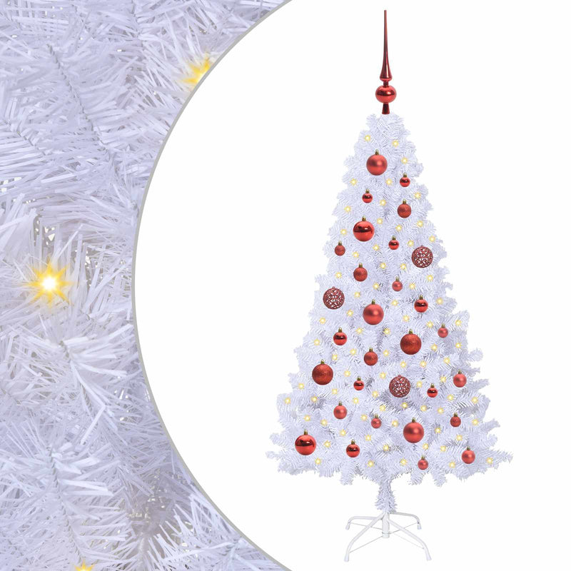 Chargez l'image dans la visionneuse de la galerie, Vidaxl kunstkerstboom met 150 led wit 120 cm pvc en staal
