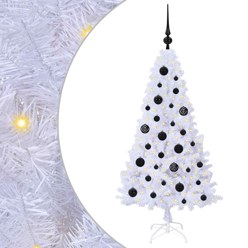 Chargez l'image dans la visionneuse de la galerie, Vidaxl kunstkerstboom met 150 led wit 120 cm pvc en staal
