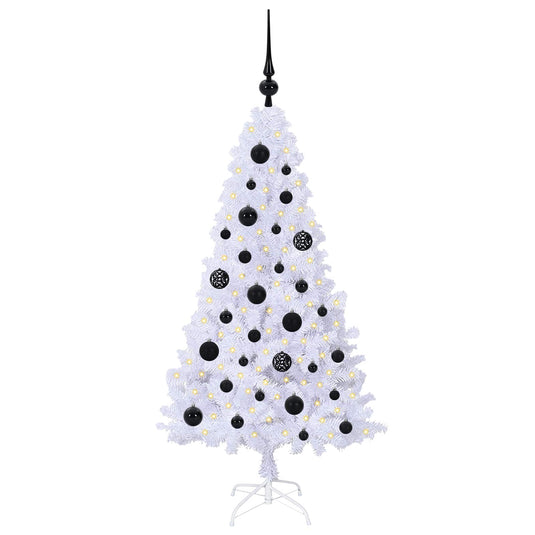 Vidaxl kunstkerstboom met 150 led wit 120 cm pvc en staal