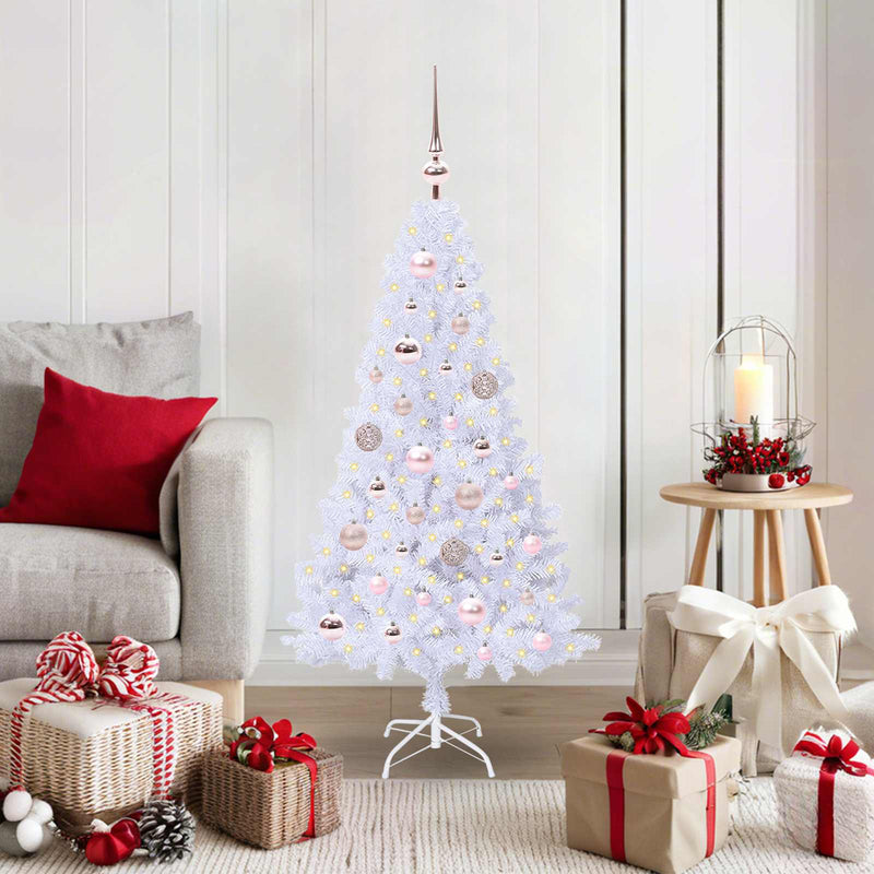 Chargez l'image dans la visionneuse de la galerie, Vidaxl kunstkerstboom met 150 led wit 120 cm pvc en staal
