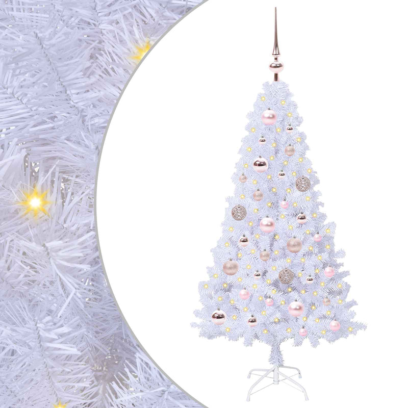 Chargez l'image dans la visionneuse de la galerie, Vidaxl kunstkerstboom met 150 led wit 120 cm pvc en staal
