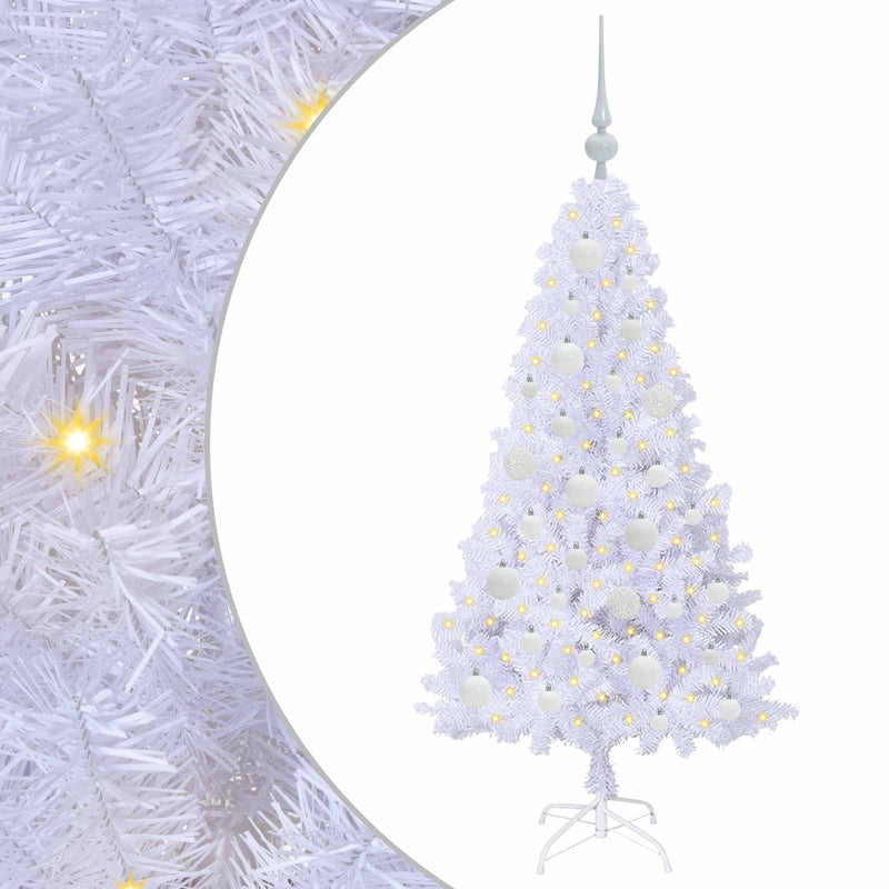 Chargez l'image dans la visionneuse de la galerie, Vidaxl kunstkerstboom met 150 led wit 120 cm pvc en staal
