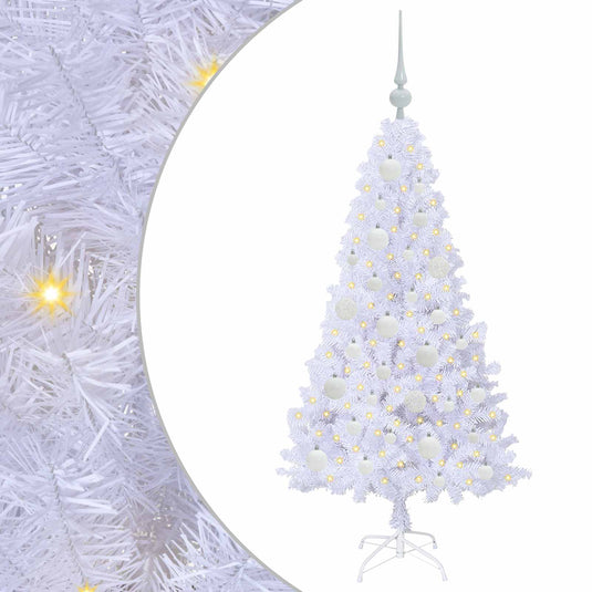 Vidaxl kunstkerstboom met 150 led wit 120 cm pvc en staal