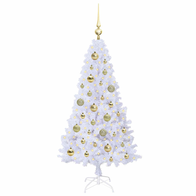 Afbeelding laden in galerijviewer, Vidaxl kunstkerstboom met 150 led wit 120 cm pvc en staal
