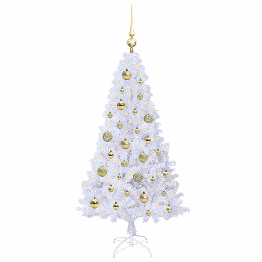 Vidaxl kunstkerstboom met 150 led wit 120 cm pvc en staal