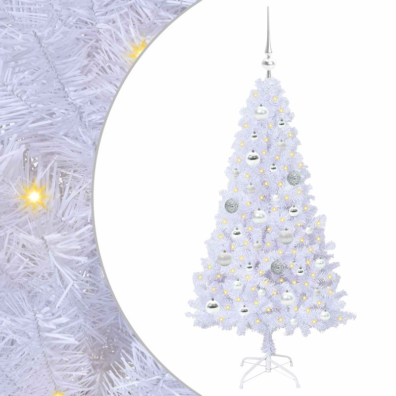 Chargez l'image dans la visionneuse de la galerie, Vidaxl kunstkerstboom met 150 led wit 120 cm pvc en staal
