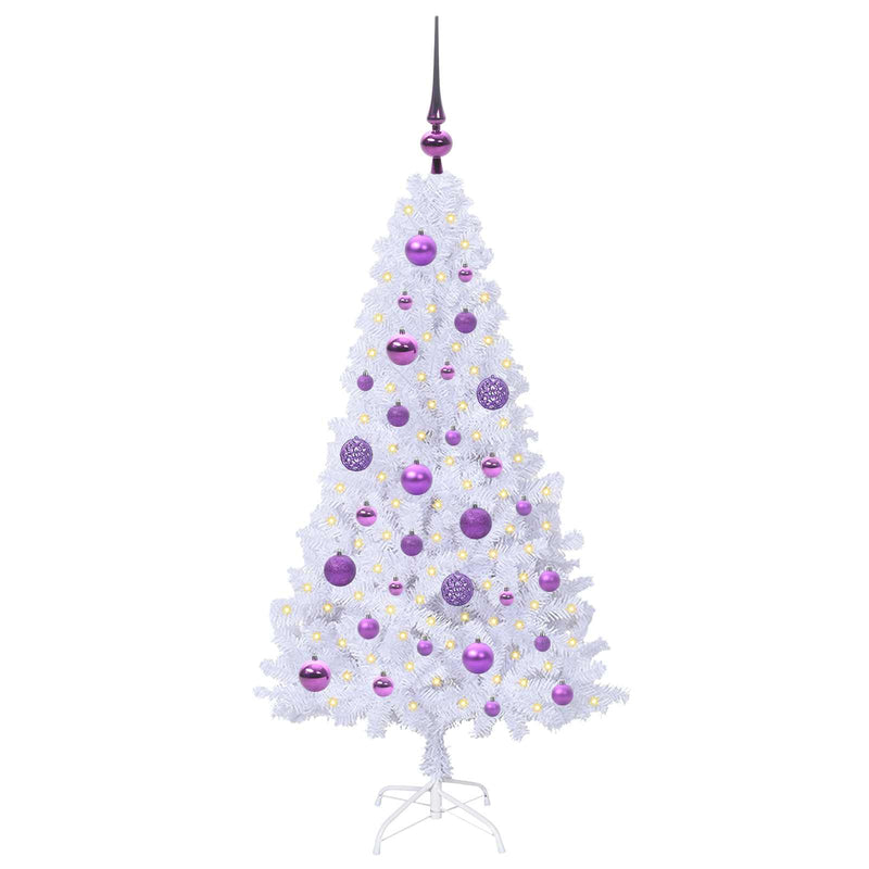 Afbeelding laden in galerijviewer, Vidaxl kunstkerstboom met 150 led wit 120 cm pvc en staal

