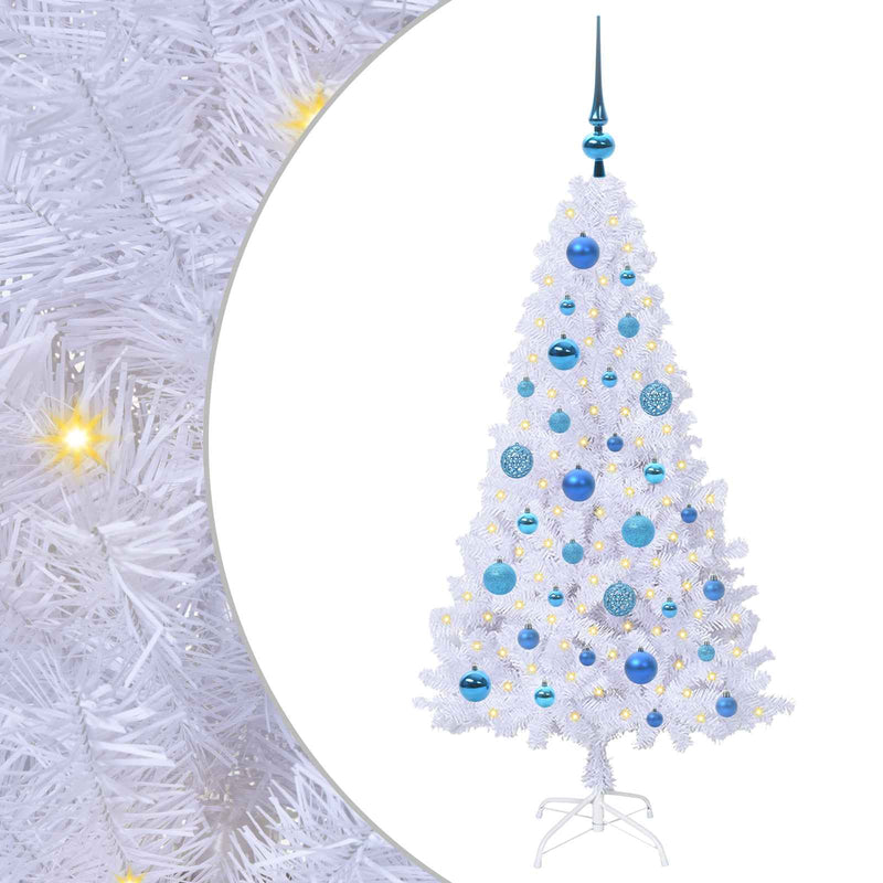 Chargez l'image dans la visionneuse de la galerie, Vidaxl kunstkerstboom met 150 led wit 120 cm pvc en staal
