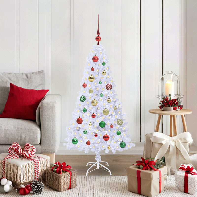 Chargez l'image dans la visionneuse de la galerie, Vidaxl kunstkerstboom met 150 led wit 120 cm pvc en staal
