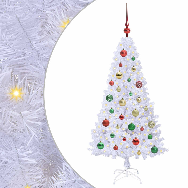 Chargez l'image dans la visionneuse de la galerie, Vidaxl kunstkerstboom met 150 led wit 120 cm pvc en staal

