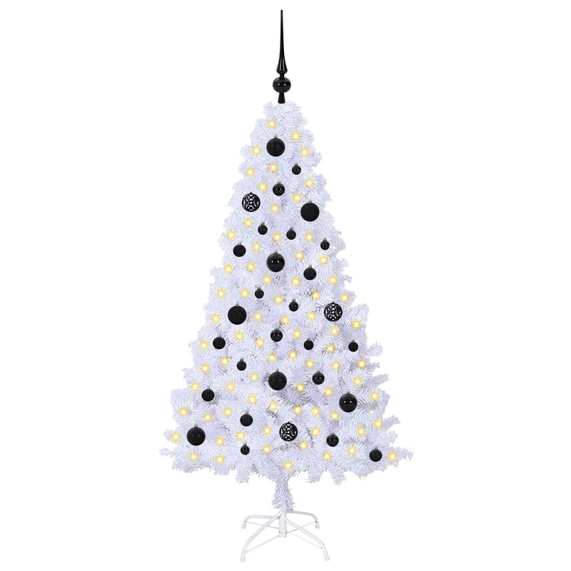 Chargez l'image dans la visionneuse de la galerie, Vidaxl kunstkerstboom met 150 led wit 150 cm pvc en staal
