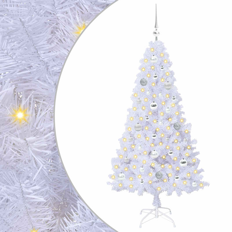Chargez l'image dans la visionneuse de la galerie, Vidaxl kunstkerstboom met 150 led wit 150 cm pvc en staal
