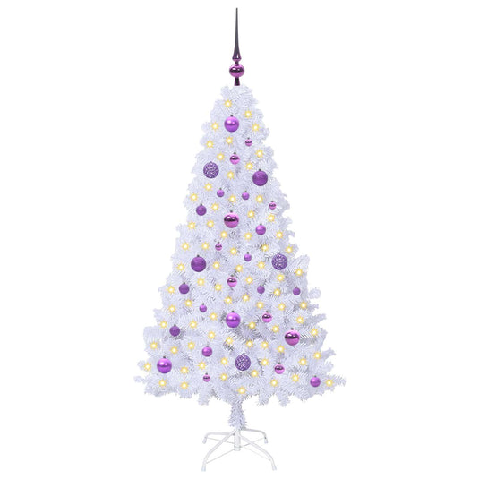 Vidaxl kunstkerstboom met 150 led wit 150 cm pvc en staal