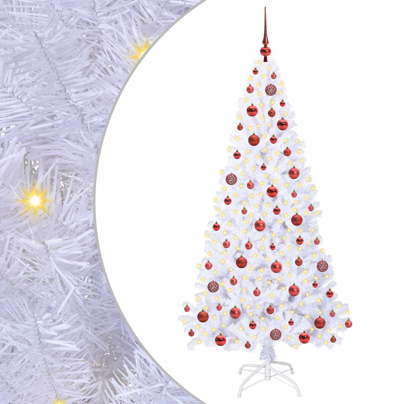 Chargez l'image dans la visionneuse de la galerie, Vidaxl kunstkerstboom met 300 led wit 180 cm pvc en staal
