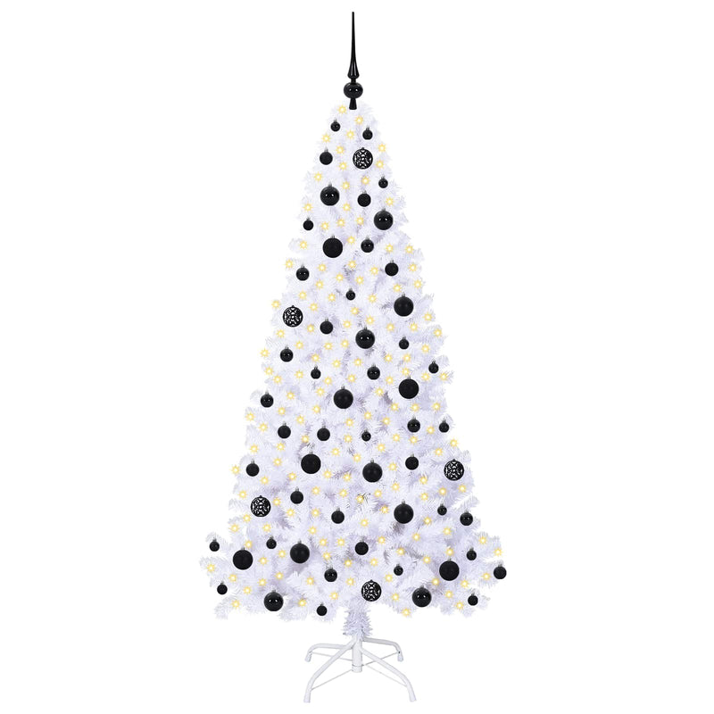 ギャラリービューアに画像をロードする, Vidaxl kunstkerstboom met 300 led wit 180 cm pvc en staal
