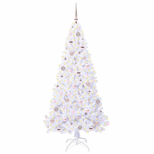 Vidaxl kunstkerstboom met 300 led wit 180 cm pvc en staal