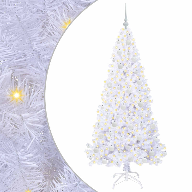 ギャラリービューアに画像をロードする, Vidaxl kunstkerstboom met 300 led wit 180 cm pvc en staal
