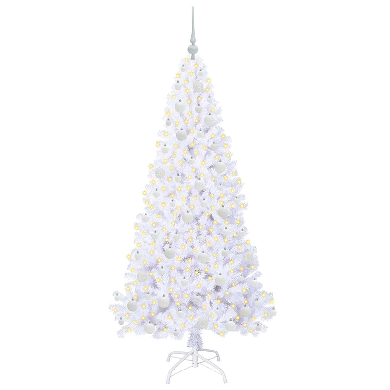 ギャラリービューアに画像をロードする, Vidaxl kunstkerstboom met 300 led wit 180 cm pvc en staal
