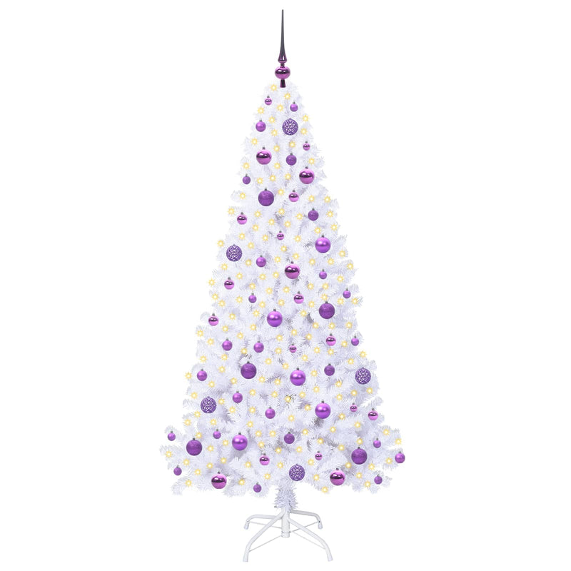 ギャラリービューアに画像をロードする, Vidaxl kunstkerstboom met 300 led wit 180 cm pvc en staal
