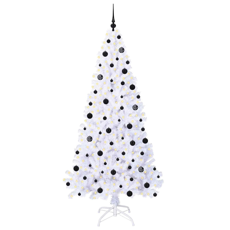 Chargez l'image dans la visionneuse de la galerie, Vidaxl kunstkerstboom met 300 led wit 210 cm pvc en staal
