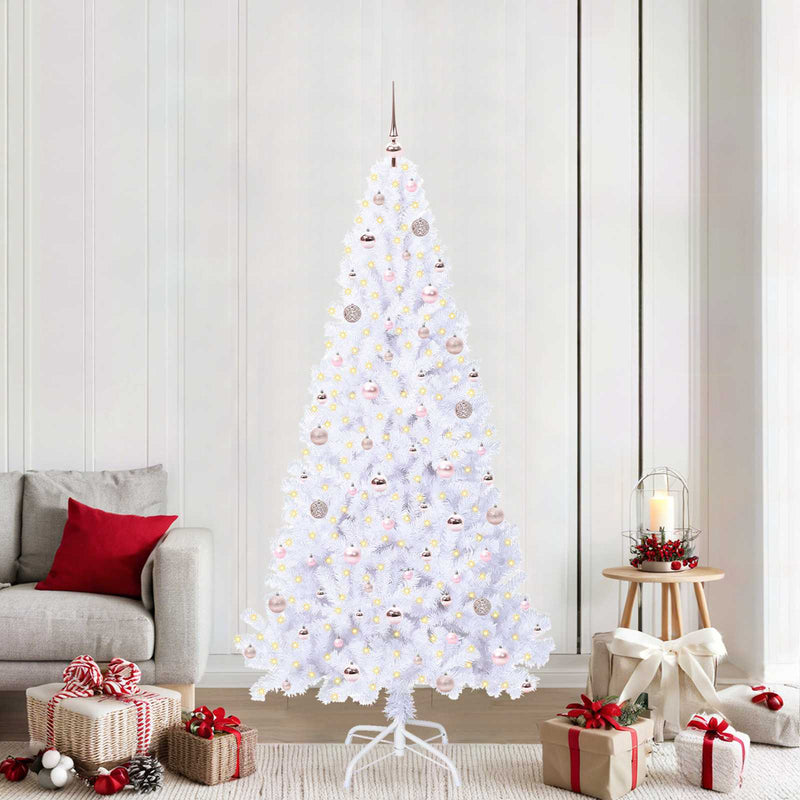 Chargez l'image dans la visionneuse de la galerie, Vidaxl kunstkerstboom met 300 led wit 210 cm pvc en staal
