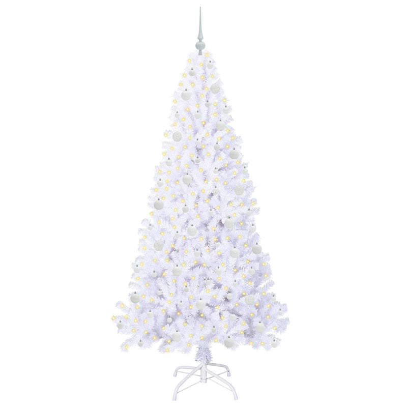 Chargez l'image dans la visionneuse de la galerie, Vidaxl kunstkerstboom met 300 led wit 210 cm pvc en staal

